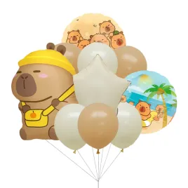 balony-foliowe-kapibara-zestaw-capibara-brazowy-bezowy-urodziny-dekoracja