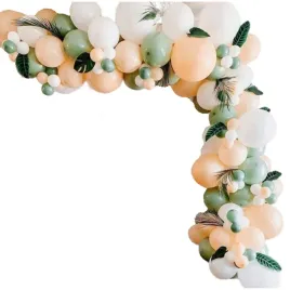 balony-na-urodziny-biale-zielone-morelowe-girlanda-balonowa-scianka-zestaw