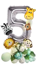 balony-foliowe-lateksowe-cyfra-5-srebrna-zoo-zwierzeta-dekoracja-urodziny