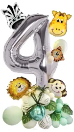 balony-foliowe-lateksowe-cyfra-4-srebrna-zoo-zwierzeta-dekoracja-urodziny