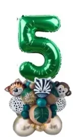 balony-foliowe-lateksowe-cyfra-5-zielona-zoo-zwierzeta-dekoracja-urodziny