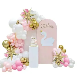 balony-na-urodziny-chrzest-roczek-biale-rozowe-girlanda-balonowa-zestaw-xxl