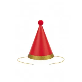 czapeczka-urodzinowa-czerwona-ze-zlotym-paskiem-z-pomponem-urodziny-impreza
