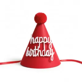 czapeczka-urodzinowa-czerwona-filcowa-z-pomponem-happy-birthday-urodziny