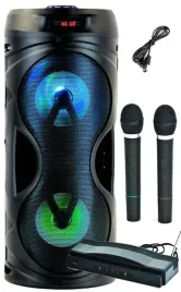 przenosna-kolumna-glosnik-karaoke-bluetooth-2-mikrofony-bezprzewodowe