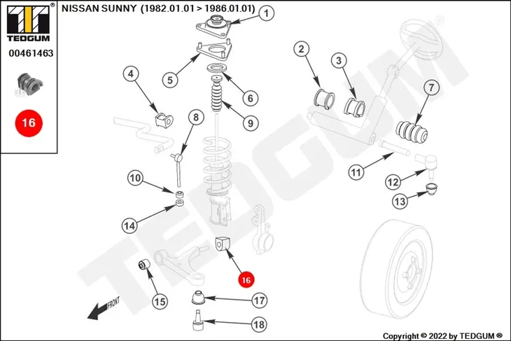 tuleja-wahacza-00461463-ted-numer-katalogowy-oryginalu-nissan-54570-50a10