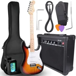 zestaw-gitara-elektryczna-do-nauki-gry-wzmacniacz-pokrowiec-kostki-stroik