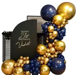 girlanda-balonowa-granatowo-zlota-urodziny-102-szt