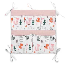 organizer-na-lozeczko-wafel-liski-rozowy-z-5-kieszeniami-47x47-cm