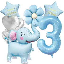 balony-dekoracje-scianka-zestaw-balonow-na-3-urodziny-slonik-8-szt