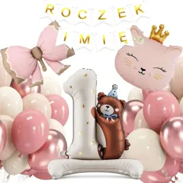 balony-zestaw-balonow-na-1-urodziny-mis-kotek-girlanda-roczek-imie-34-szt