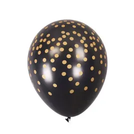balony-lateksowe-12-czarne-w-zlote-kropki-100szt