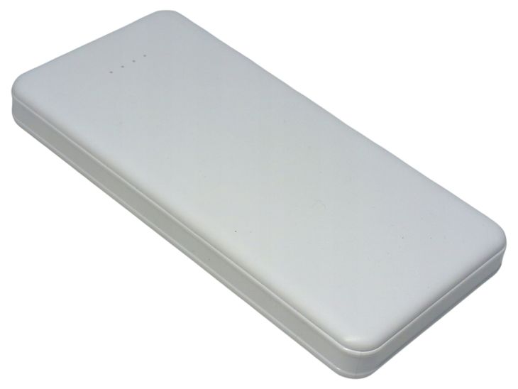 Powerbank SIMPLE 10000mAh USB-A USB-C microUSB Li-Poly Biały
