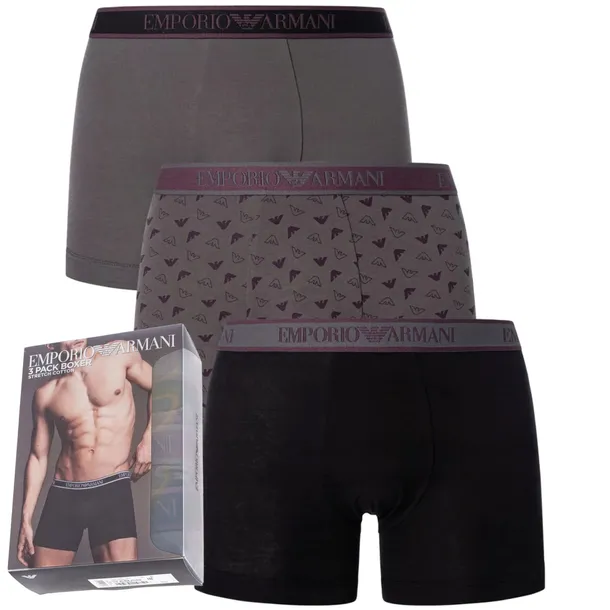 Emporio Armani bokserki majtki męskie komplet pudełko 3 sztuki L