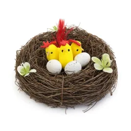 dekoracyjne-gniazdko-wielkanocne-kurczaczki