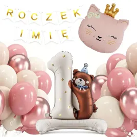 balony-zestaw-balonow-na-1-urodziny-mis-kotek-girlanda-roczek-imie-33-szt