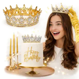 topper-dekoracja-na-tort-korona-zlota-srebrne-krysztalki-tiara