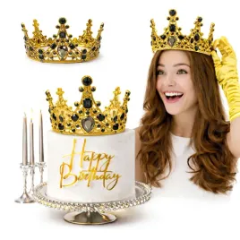 topper-zlota-korona-czarne-krysztalki-12-cm-na-tort-i-na-glowe-tiara