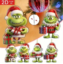 zielone-ozdoby-grinch-4-szt-2d-dekoracja-swiateczna-zawieszki-breloczki
