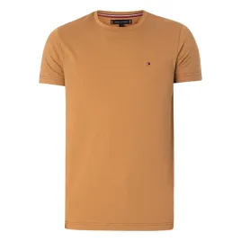 tommy-hilfiger-t-shirt-meski-slim-brazowy-s