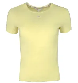 tommy-jeans-t-shirt-damski-slim-zolty-xxs