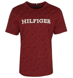 tommy-hilfiger-t-shirt-meski-logo-bordowy-xs