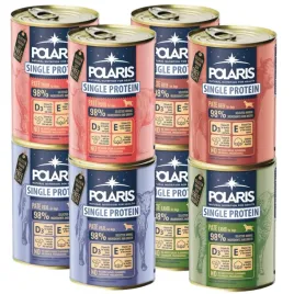 polaris-mokra-karma-dla-psa-8x400g-pasztet-puszka-mix-4-smakow-monobialkowa