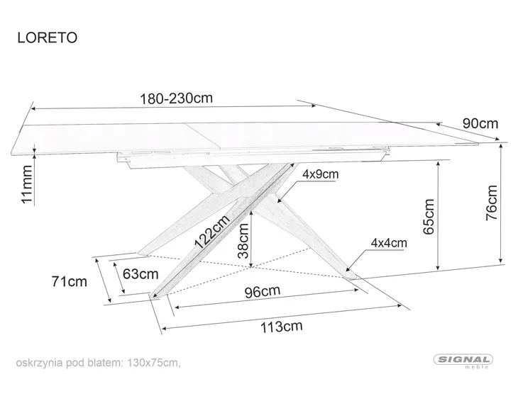 stol-loreto-ceramic-ossido-bruno-ksztalt-blatu-prostokatny