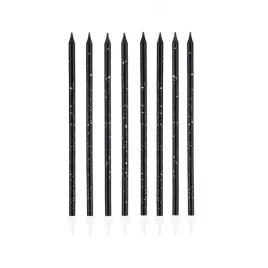 swieczki-na-tort-czarne-zlote-dlugie-15cm-8szt-urodzinowe