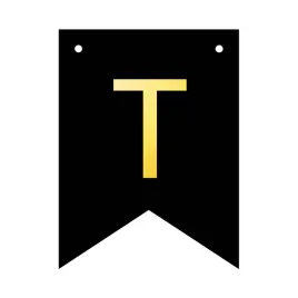 baner-girlanda-urodziny-party-czarny-litera-t-napis-personalizowany