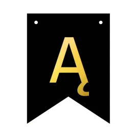 baner-girlanda-urodziny-party-czarny-litera-a-napis-personalizowany