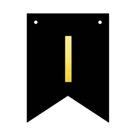 baner-girlanda-urodziny-party-czarny-litera-i-napis-personalizowany