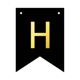 baner-girlanda-urodziny-party-czarny-litera-h-napis-personalizowany