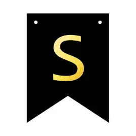 baner-girlanda-urodziny-party-czarny-litera-s-napis-personalizowany