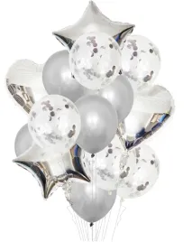 bukiet-balonow-srebrny-chrom-konfetti-30cm-14szt