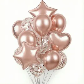 zestaw-balonow-rozowe-zloto-gwiazdki-serca-konfetti-bukiet-na-hel-14szt