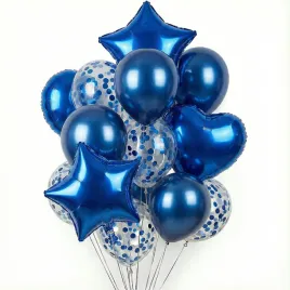 zestaw-balonow-niebieskie-gwiazdki-serca-konfetti-bukiet-na-hel-14szt