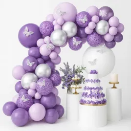 girlanda-balonowa-fioletowa-dekoracja-urodzinowa-zestaw-balonow-106szt