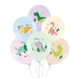 zestaw-6-balonow-lateksowych-dinozaury-pastelowe-urodziny-dzieci-30cm