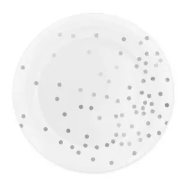 talerzyki-papierowe-biale-w-srebrne-kropki-18cm-jednorazowe-6szt