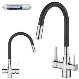 bateria-kuchenna-trojdrozna-filtrelastyczna-wylewka-lamour-ch-chrom-czarna