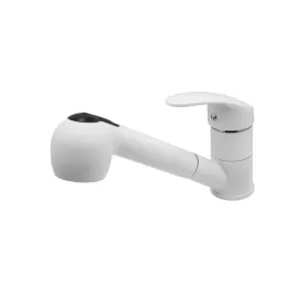 bateria-kuchenna-granite-sink-jednouchwytowa-wyciagana-wylewka-aurora-biala