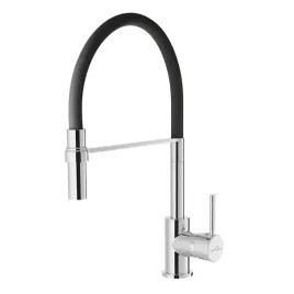 bateria-kuchenna-wyciagana-elastyczna-wylewka-perlator-leon-bl-czarny-chrom