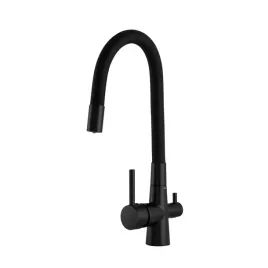 bateria-kuchenna-flexar-trojdrozny-granite-sink-obrotowa-wylewka-360-czarna