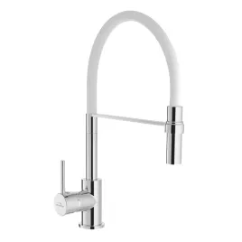 bateria-kuchenna-wyciagana-elastyczna-wylewka-perlator-leon-wh-bialy-chrom