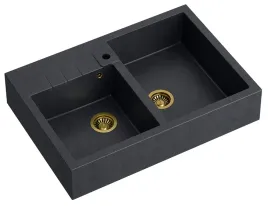 czarny-zlewozmywak-farmerski-arona-granitowy-2-komorowy-syfon-zloty