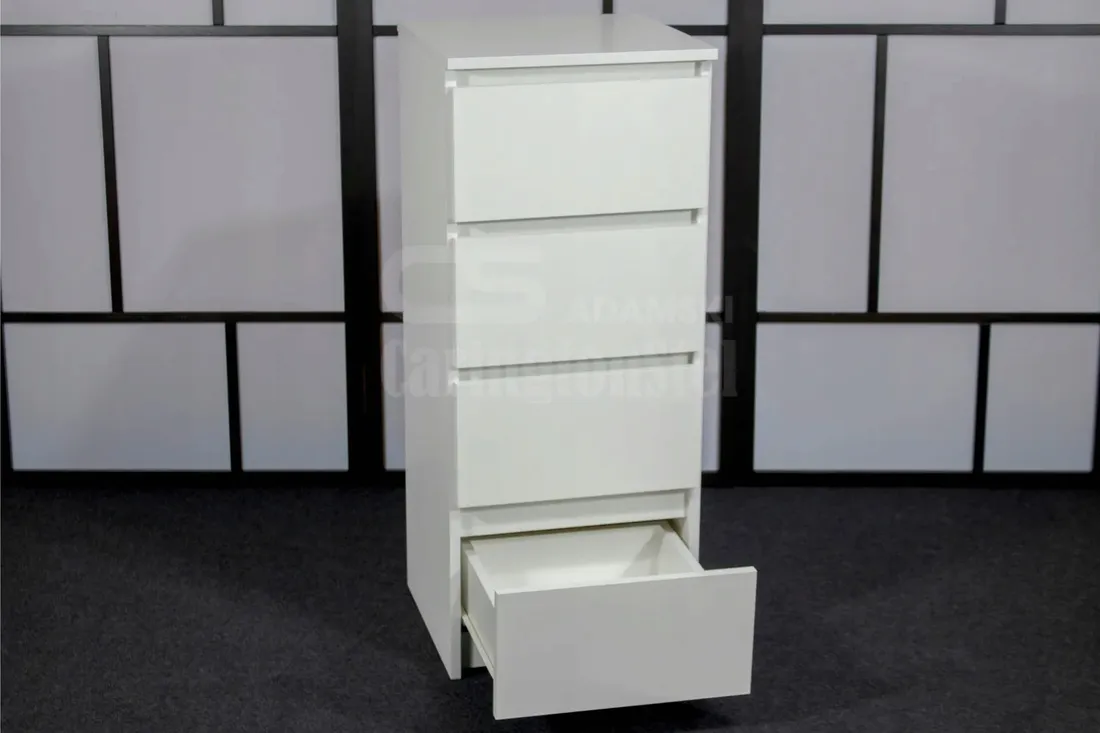 komoda-40-cm-4-szuflady-biala-stan-nowy