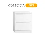 komoda-40-cm-2-szuflady-biala-stan-nowy