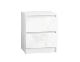 komoda-40-cm-2-szuflady-korpus-bialy-mat-fronty-polysk