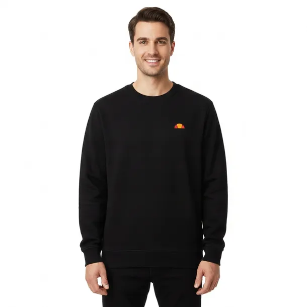 Bluza Ellesse GOLDA bez kaptura czarna z logo prosty krój Rozm. M unisex
